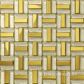 Warna Emas Aluminium Mix Glass Mosaic